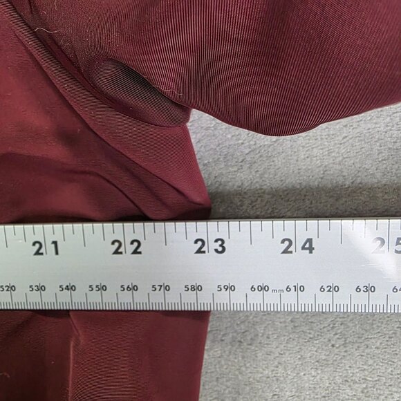 Womens Talbots Burgundy Down Puffer Jacket Full Zip & Snap Buttons Polyester L - Picture 9 of 10